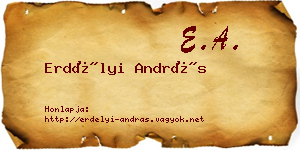 Erdélyi András névjegykártya